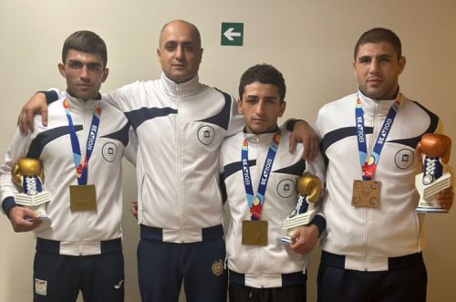 Hayk Alaberkyan wins gold beating Azerbaijan’s boxer in University International Sports Festival