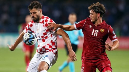 Հայաստանի ֆուտբոլի հավաքականը նվազագույն հաշվով զիջեց Խորվաթիայի ընտրանուն