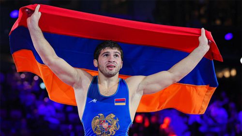 Malkhas Amoyan wins bronze and Olympic qualification in World Wrestling Championships