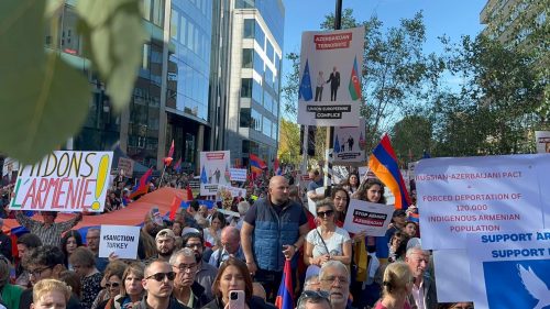 We demand that the EU impose targeted sanctions against the military-political leadership of Azerbaijan: Armenians protesting in Brussels