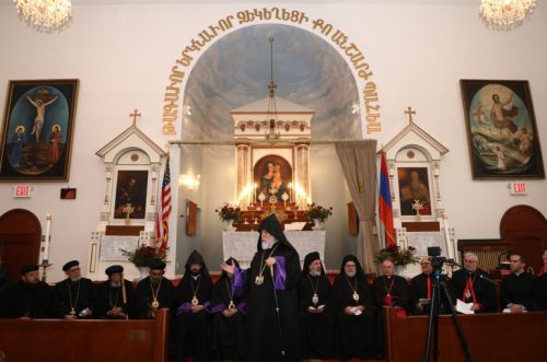 Նյու Յորքում Արամ Ա կաթողիկոսի նախագահությամբ միջեկեղեցական աղոթք է կատարվել