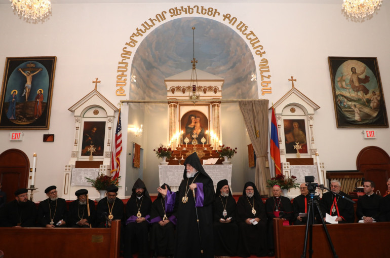 Նյու Յորքում Արամ Ա կաթողիկոսի նախագահությամբ միջեկեղեցական աղոթք է կատարվել Նյու Յորքում Արամ Ա կաթողիկոսի նախագահությամբ միջեկեղեցական աղոթք է կատարվել