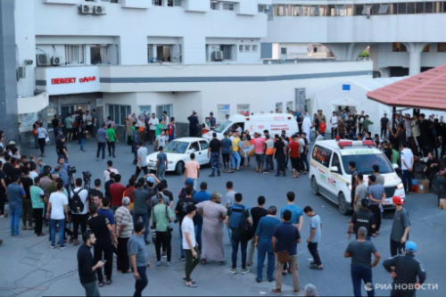 Israeli soldiers leaving al-Shifa hospital in Gaza