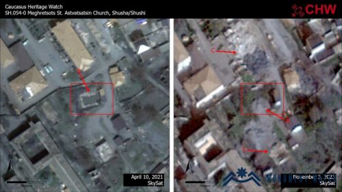 Archaeological remains of 19th-century Meghretsots church of Shushi turn into dump