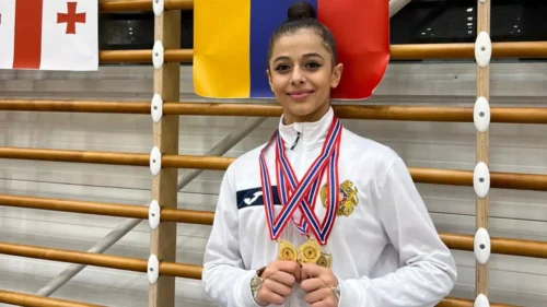Armenian gymnast wins 3 golds in Norway