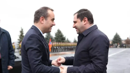 Armenian defense minister receives French minister of Armed Forces