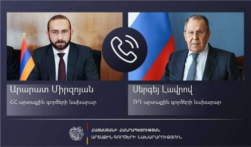 Հեռախոսազրույց է տեղի ունեցել Արարատ Միրզոյանի և Սերգեյ Լավրովի միջև