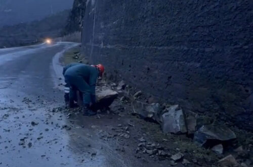 Քարաթափում Կապան-Քաջարան ավտոճանապարհին. ճանապարհը երկկողմանի երթևեկելի է