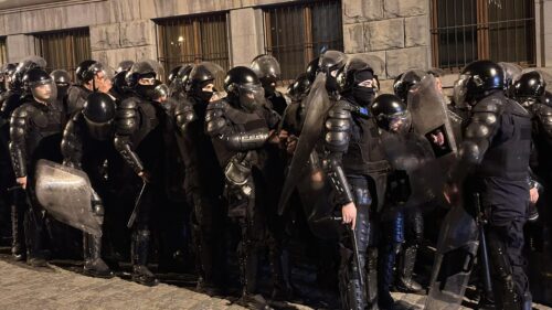 Силы мобилизованы у парламента и правительства Грузии