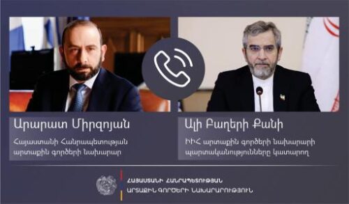 Միրզոյանն ու Իրանի ԱԳ նախարարի պաշտոնակատարը քննարկել են տարածաշրջանն ու ձեռք բերված պայմանավորվածությունների ընթացքը