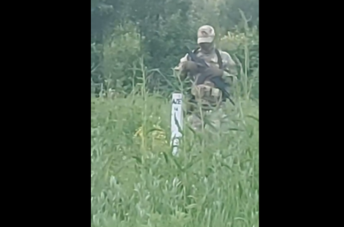 Boundary markers with mark AZ installed in Kirants (Video)