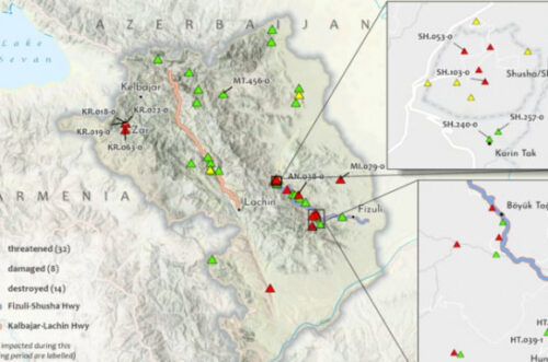 Արբանյակային պատկերները ցույց են տալիս ԼՂ-ի մշակութային ժառանգության լայնածավալ ոչնչացման աճ. Caucasus Heritage Watch