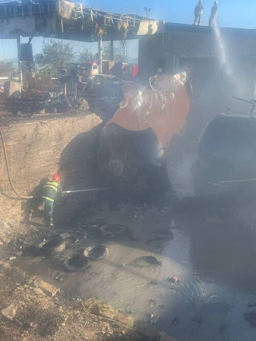 Internal Affairs Ministry: The fire that started after an explosion on the Yerevan-Sevan highway has been put out