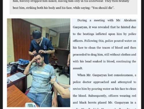 “Tatoyan” Foundation: The police forces intentionally targeted Abraham Gasparyan