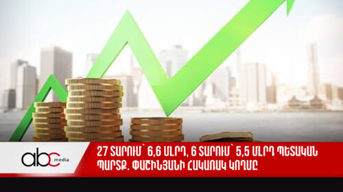 27 տարում՝ 6,6 մլրդ, 6 տարում՝ 5,5 մլրդ պետական պարտք․ Փաշինյանի հակառակ կողմը