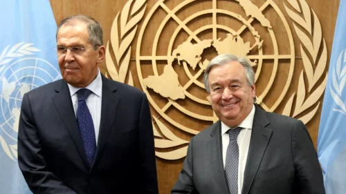 Dujarric: The meeting between Guterres and Lavrov will discuss the crisis in the Middle East and the situation in Ukraine
