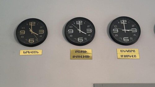 Public Radio’s novelty: Clocks showing time in Baku and Ankara installed
