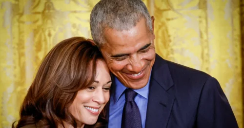 With movie and music stars’ support, Harris and Obama push early voting