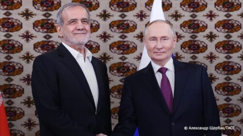 Russian and Iranian presidents meet