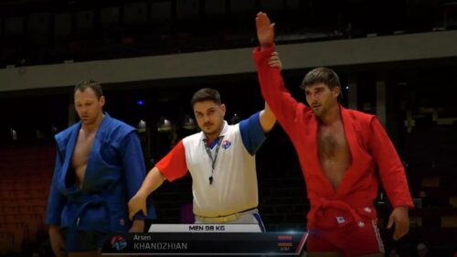 98 կգ քաշային Արսեն Խանջյանը՝ սամբոյի աշխարհի առաջնության փոխչեմպիոն