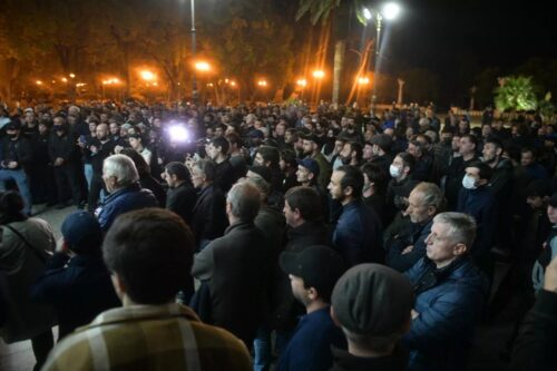 Demonstrations being staged in Abkhazia with Opposition against law passed by Parliament