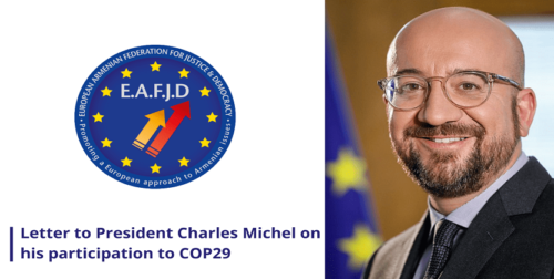 Ваша деятельность вредит репутации ЕС: Европейский офис «Ай Дата» направил открытое письмо Шарлю Мишелю в ответ на его поздравления Алиеву во время его руководства COP29