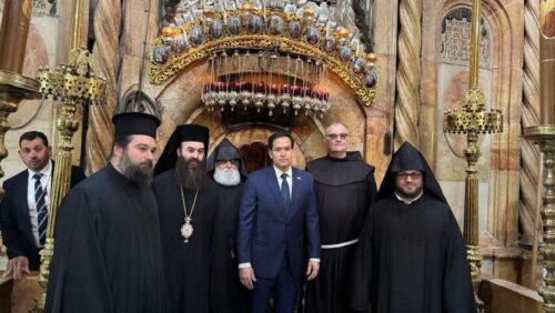US state secretary visits Church of the Holy Sepulchre in Jerusalem