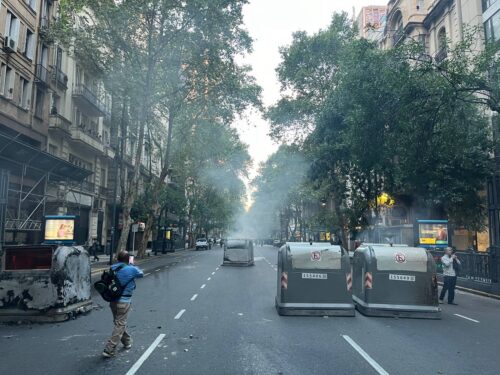 People arrested as protests in Argentina’s capital turn into mass riots