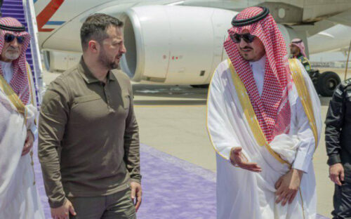 Zelenskyy arrives in Saudi Arabia for talks with US delegation