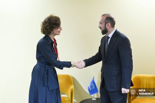 Արարատ Միրզոյանը հանդիպել է ՅՈՒՆԵՍԿՕ-ի գլխավոր քարտուղար Օդրի Ազուլեի հետ