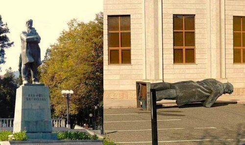 Ադրբեջանցիները օկուպացված Ստեփանակերտում ոչնչացրել են նշանավոր անձանց նվիրված հուշարձանները