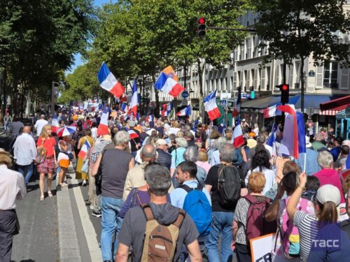 Макрон, нам не нужна ваша война: демонстрация в Париже