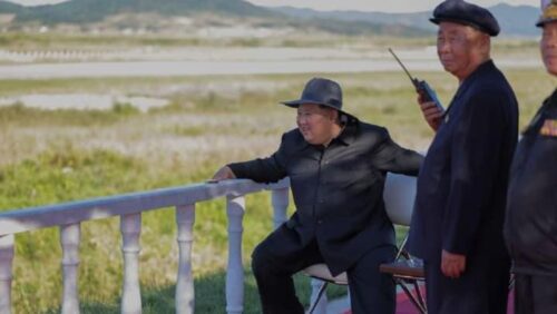 Kim Jong Un observes drone tests