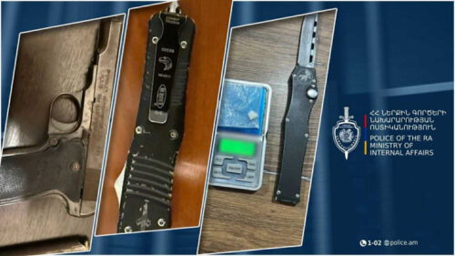 Երևանում հայտնաբերվել և ձերբակալվել է զինված խմբավորում. առգրավվել են սառը զենք և թմրամիջոցներ