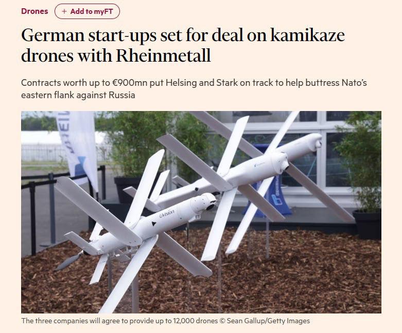 Germany to buy €900m kamikaze drones from Russia for ‘defense’ Germany to buy €900m kamikaze drones from Russia for ‘defense’