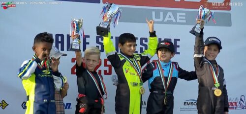 7-year-old Robert Ohanyan finishes 3rd in Dubai Karting race