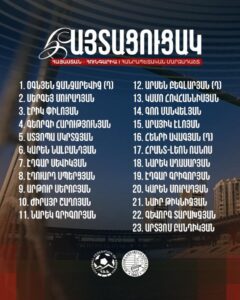 ՀՖՖ-ն ներկայացրել է Հայաստան-Հունգարիա հանդիպման հայտացուցակը ՀՖՖ-ն ներկայացրել է Հայաստան-Հունգարիա հանդիպման հայտացուցակը