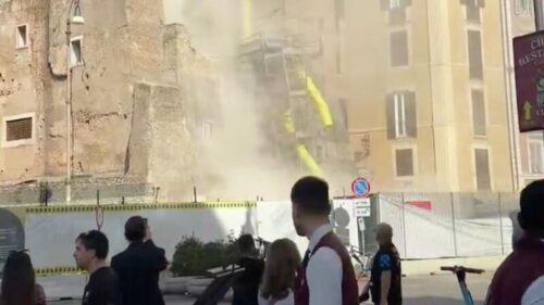 Part of Rome’s Torre dei Conti collapses