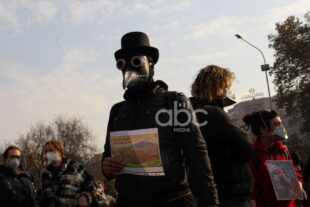 Gas mask protest held in Yerevan (photos)