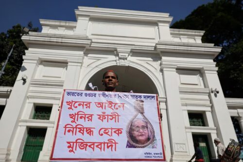 Bangladesh’s fugitive PM sentenced to death