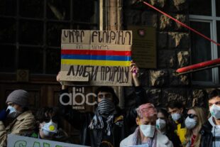 Gas mask protest held in Yerevan (photos)
