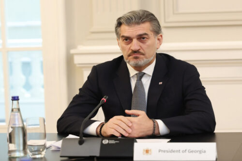 Georgia’s president says his country strongly supports peace establishment in South Caucasus