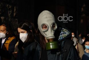 Gas mask protest held in Yerevan (photos)