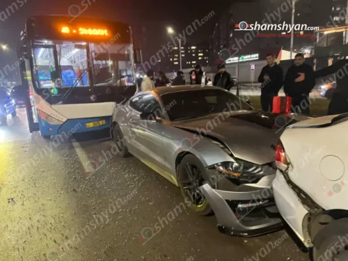 Авария с участием автобуса, есть пострадавший