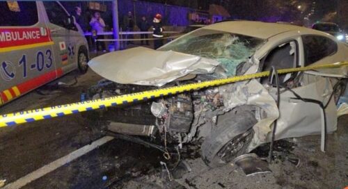 На улице Прошяна столкнулись 7 автомобилей, водитель Kia погиб на месте