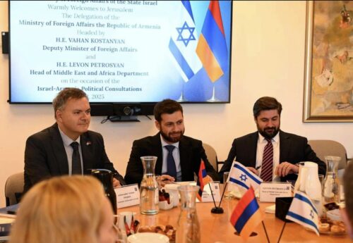 Armenian envoy to Israel says absence of Israeli embassy in Armenia sends very wrong message