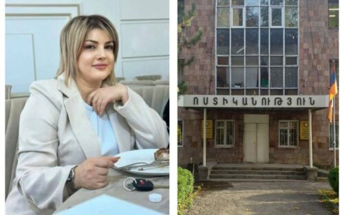 Արմինե Կոլյանը, ոստիկանական ուժերի օգնությամբ, մտել է Գորիսի պետական քոլեջ