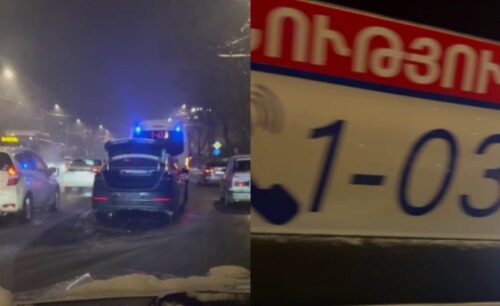 Երևանում Շտապօգնության մեքենա է վթարվել
