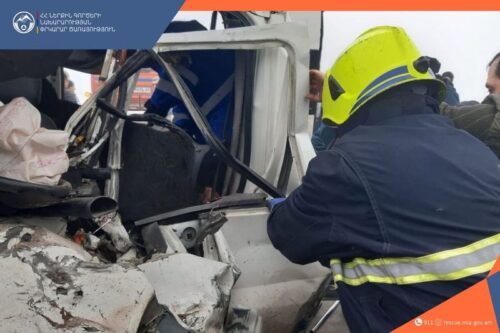 Երևան-Գյումրի ավտոճանապարհին բախվել է 15 տրանսպորտային միջոց