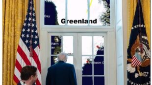 Թրամփը Սպիտակ տան պատուհանից նայում է Գրենլանդիային․ Սպիտակ տունը ծաղրել է Եվրոպային